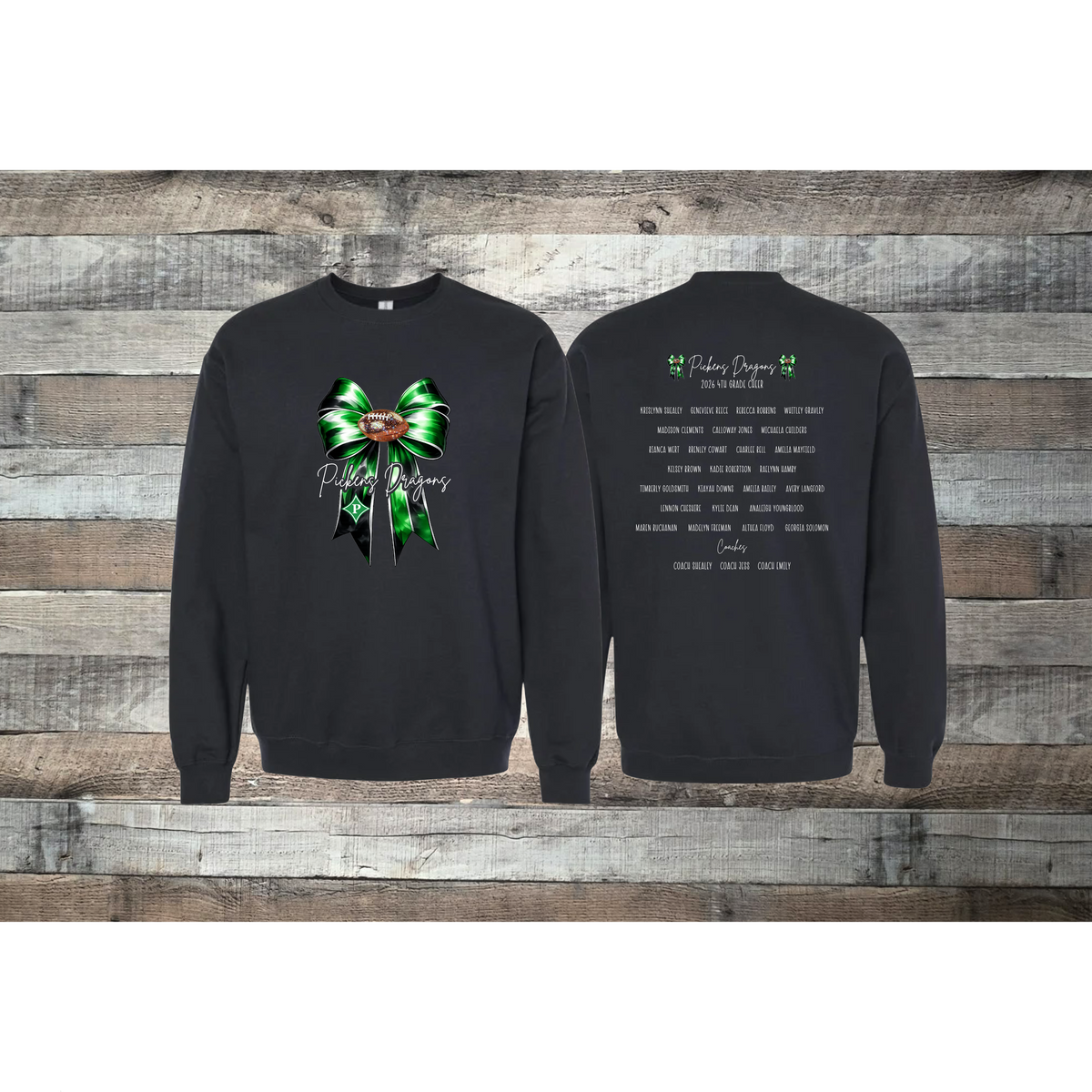 Pickens Dragons Cheer 4th Grade Roster Crewneck Sweatshirt