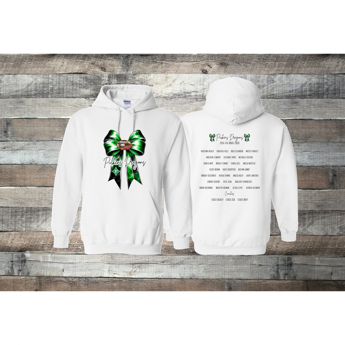 Pickens Dragons Cheer 4th Grade Roster Hoodie