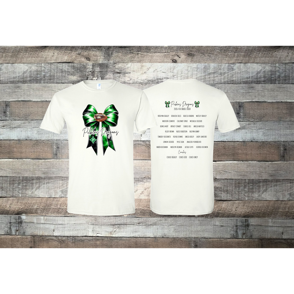 Pickens Dragons Cheer 4th Grade Roster T-shirt