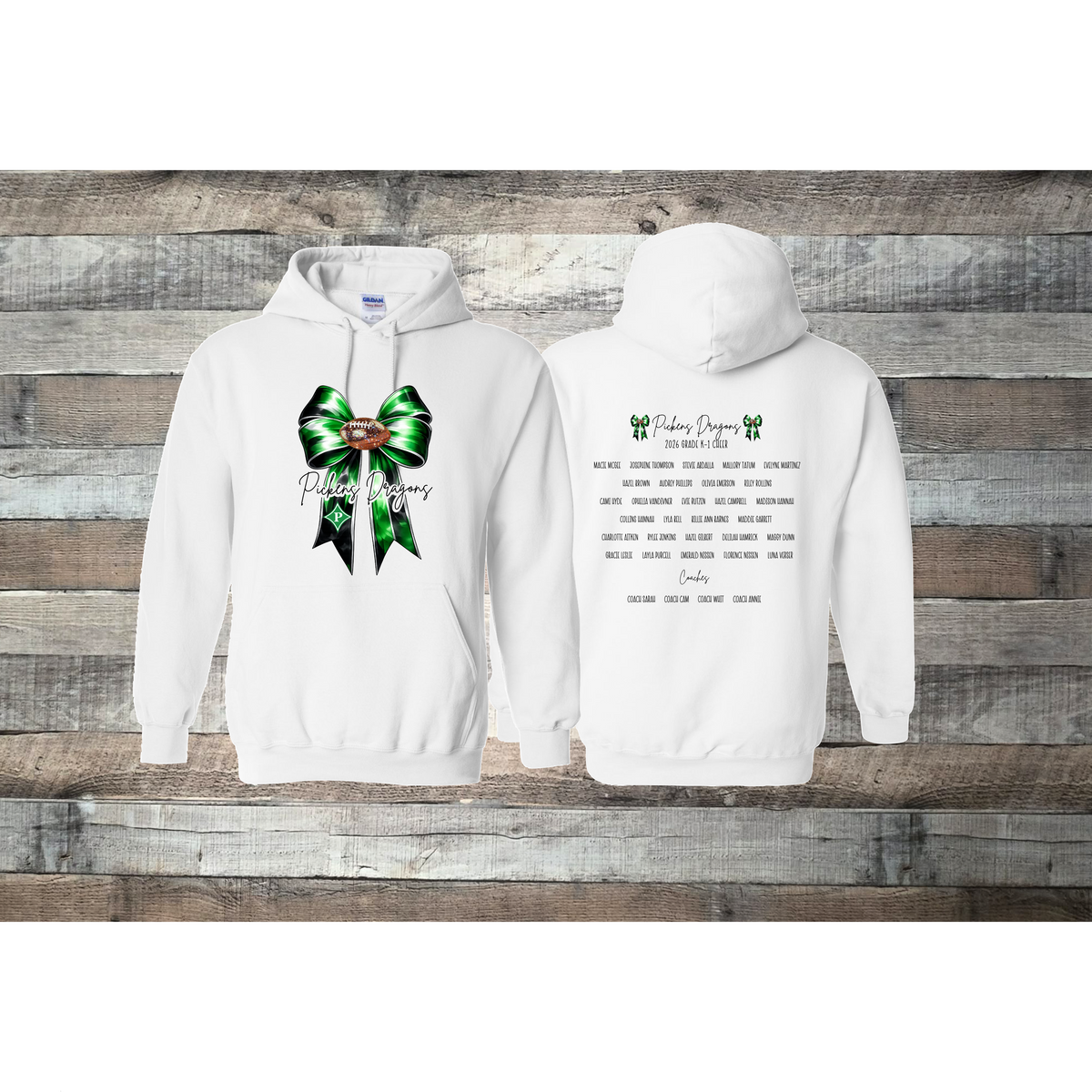 Pickens Dragons Cheer K-1 Roster Hoodie