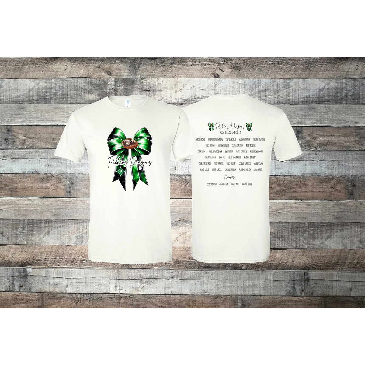 Pickens Dragons Cheer K-1 Roster T-shirt