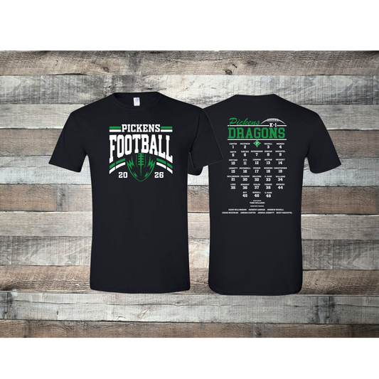 Pickens Dragons Football 2nd Grade Roster T-shirt